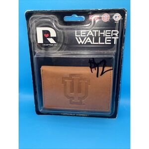 Rico Indiana Hoosiers IU Embossed Leather Wallet Brown Original Box Old Stock
